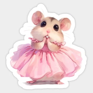 Coquette Hamster girl Sticker